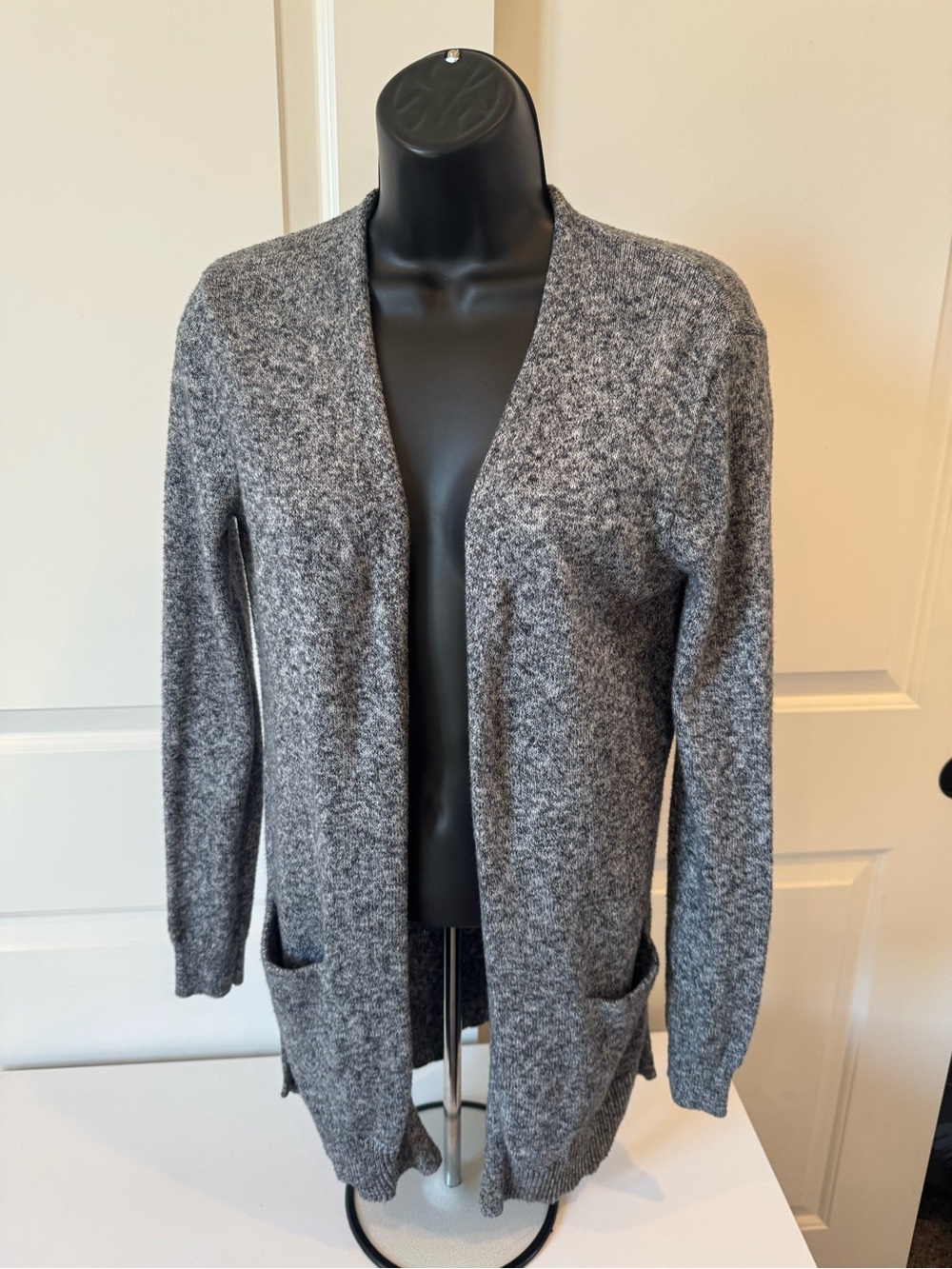 Old Navy Heather Gray Open-Front Women's Cardigan